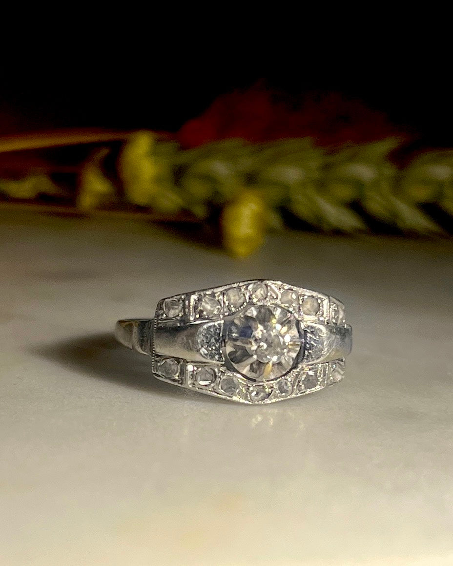 Bague Art Déco Diamants "Clélia"