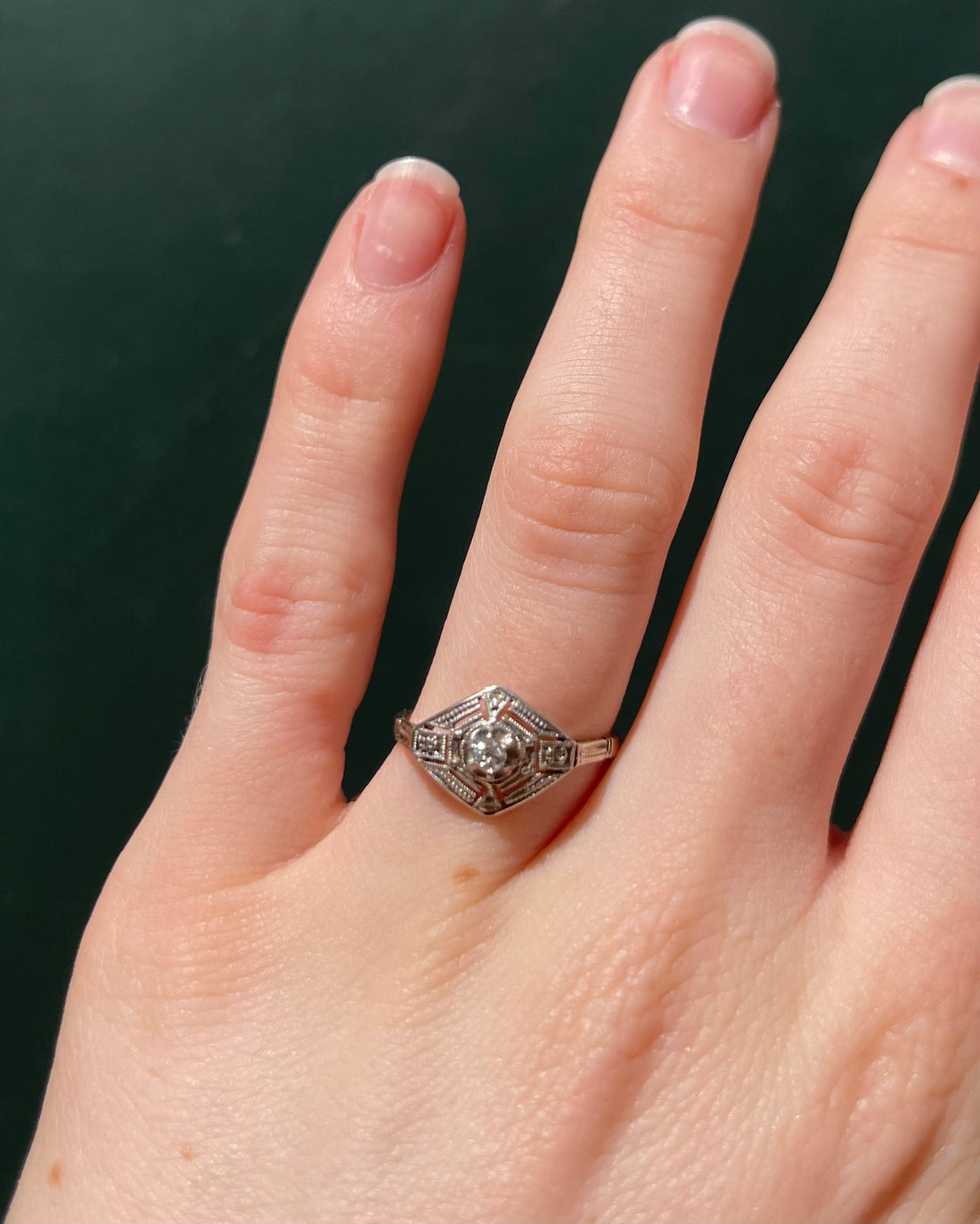Bague Art-Déco Diamants 0.07 carat “Sixtine”