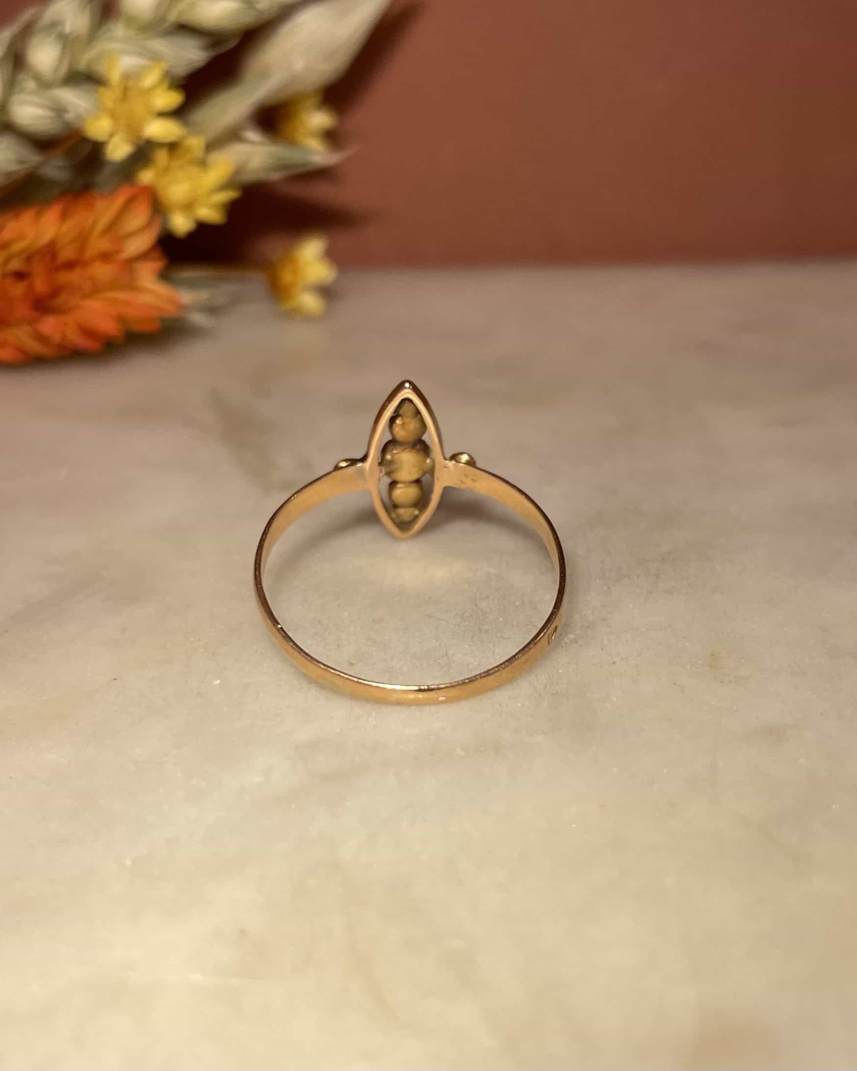 Bague Marquise Perles "Polena"