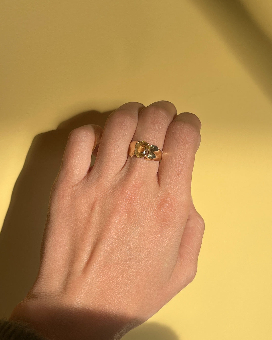 Bague vintage citrine &quot;Taïs&quot;