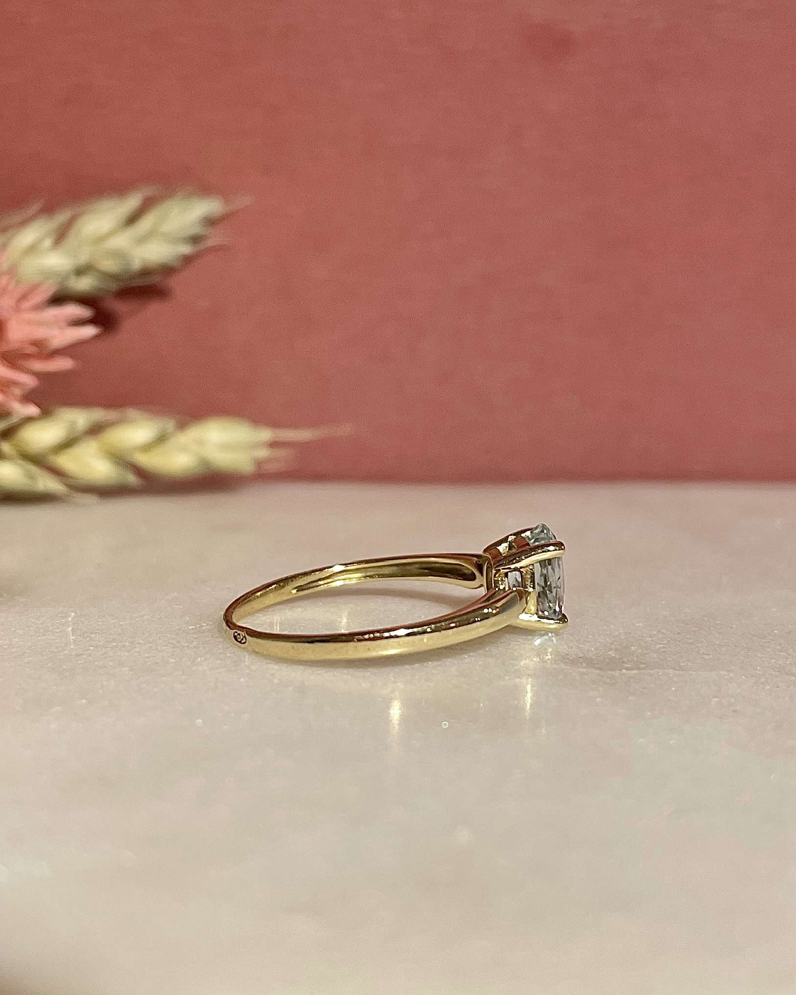 &quot;Regan&quot; 0.65 carat Aquamarine Solitaire Ring