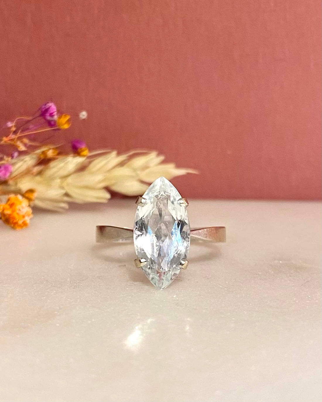 Bague Aigue - Marine 2.10 Carats &quot;Marie - Claire&quot; - Elliade Paris