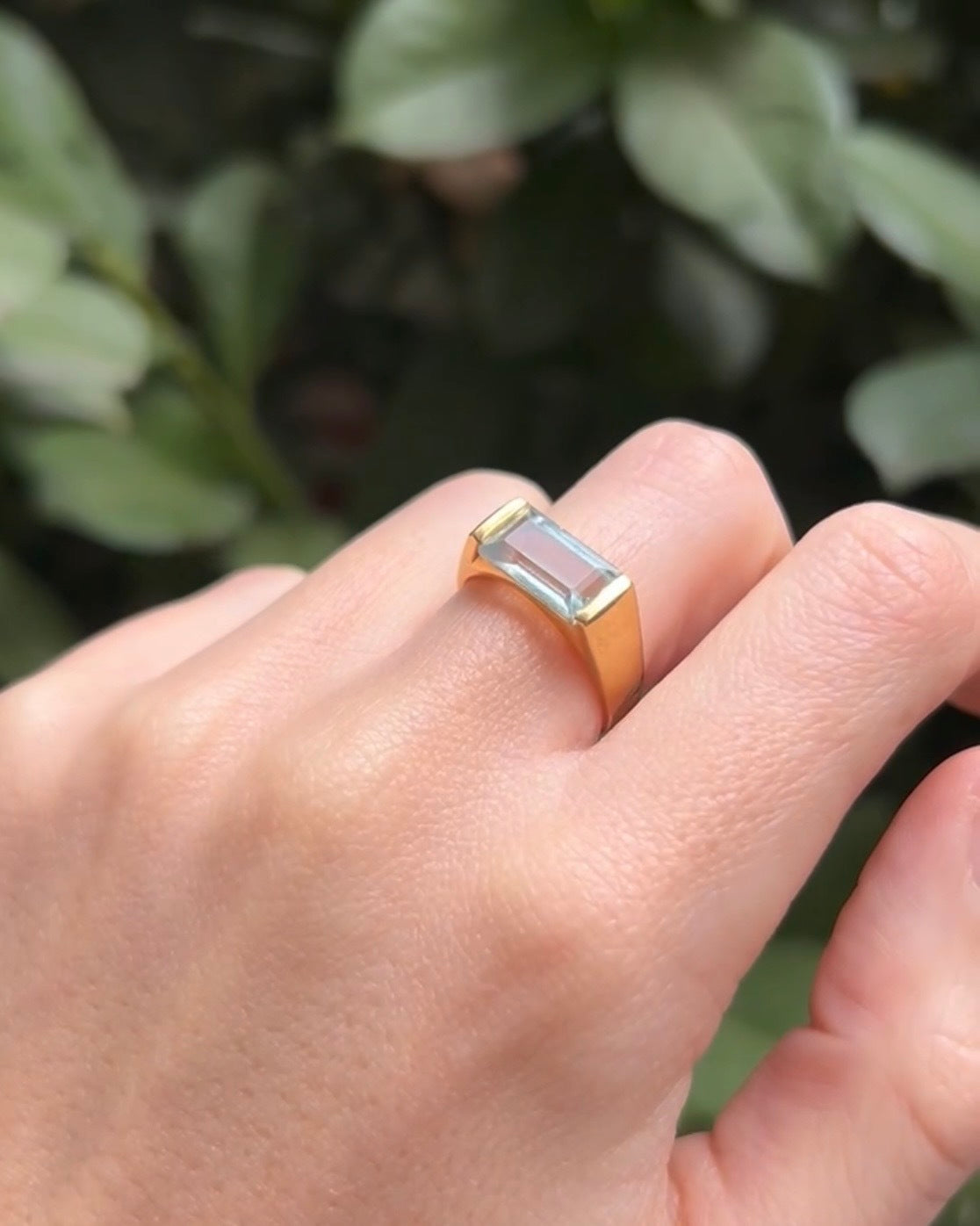 Aquamarine Signet Ring "Athens"