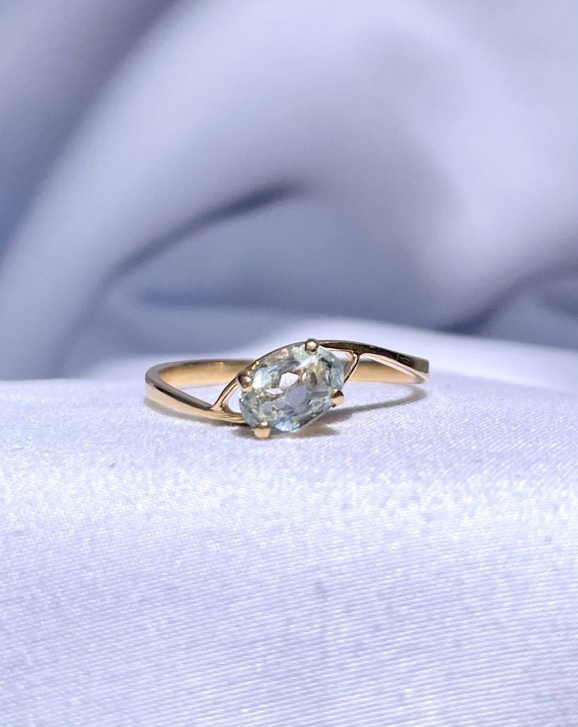 Bague Aigue - Marine "Cléa" - Elliade Paris