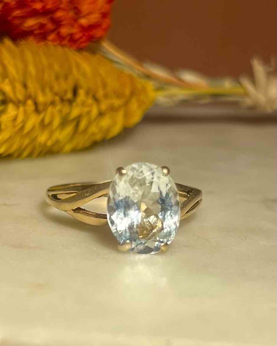 Bague Vintage Aigue-marine 2.25 carats "Julia"