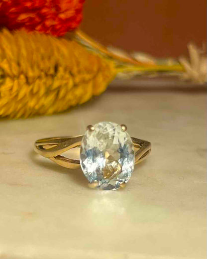 Bague Vintage Aigue-marine 2.25 carats &quot;Julia&quot;