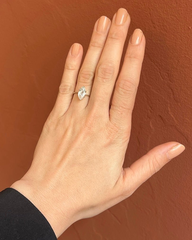 Bague Aigue - marine &quot;Solana&quot; - Elliade Paris