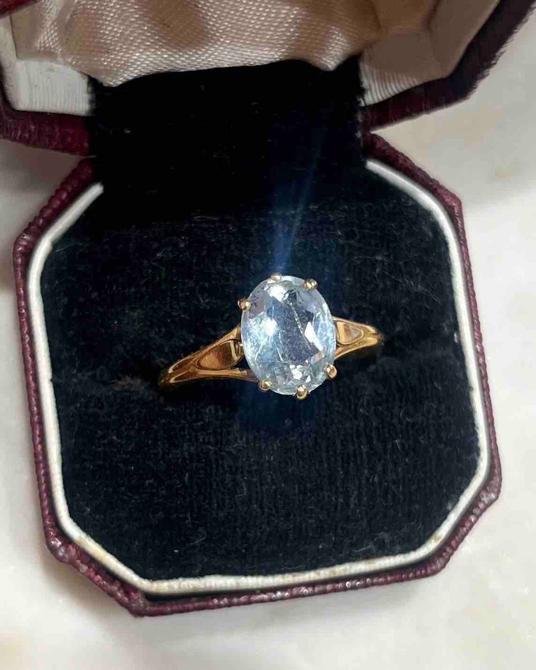 Bague Solitaire Aigue-marine 2 carats &quot;Paros&quot;
