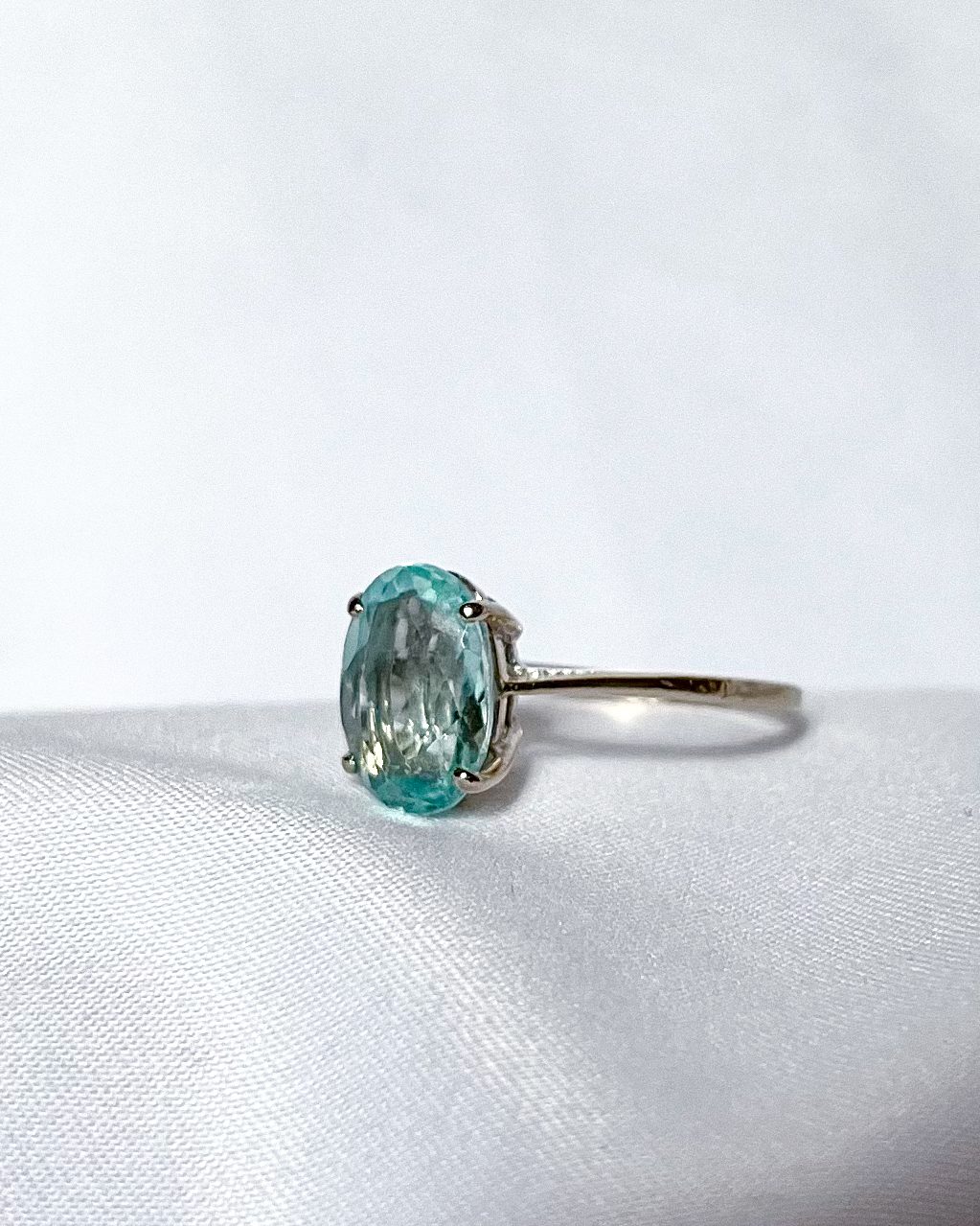 Bague Aigue - Marine vintage "Céleste" - Elliade Paris