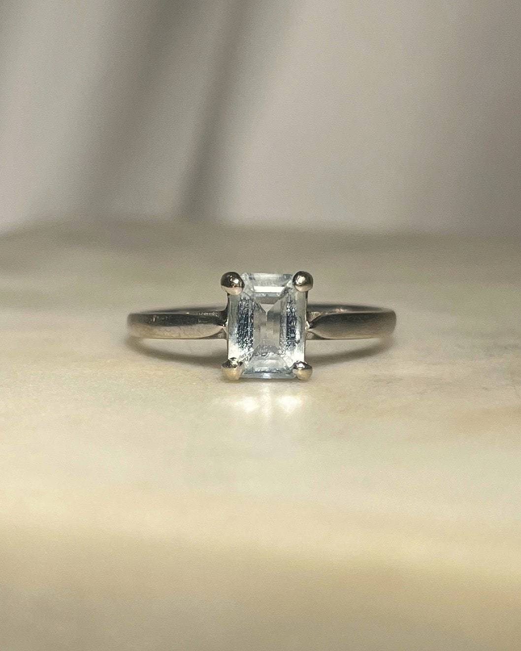 Bague Aigue - Marine vintage "Jalia" - Elliade Paris