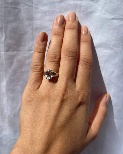 Bague Aigue - Marine vintage &quot;Jane&quot; - Elliade Paris
