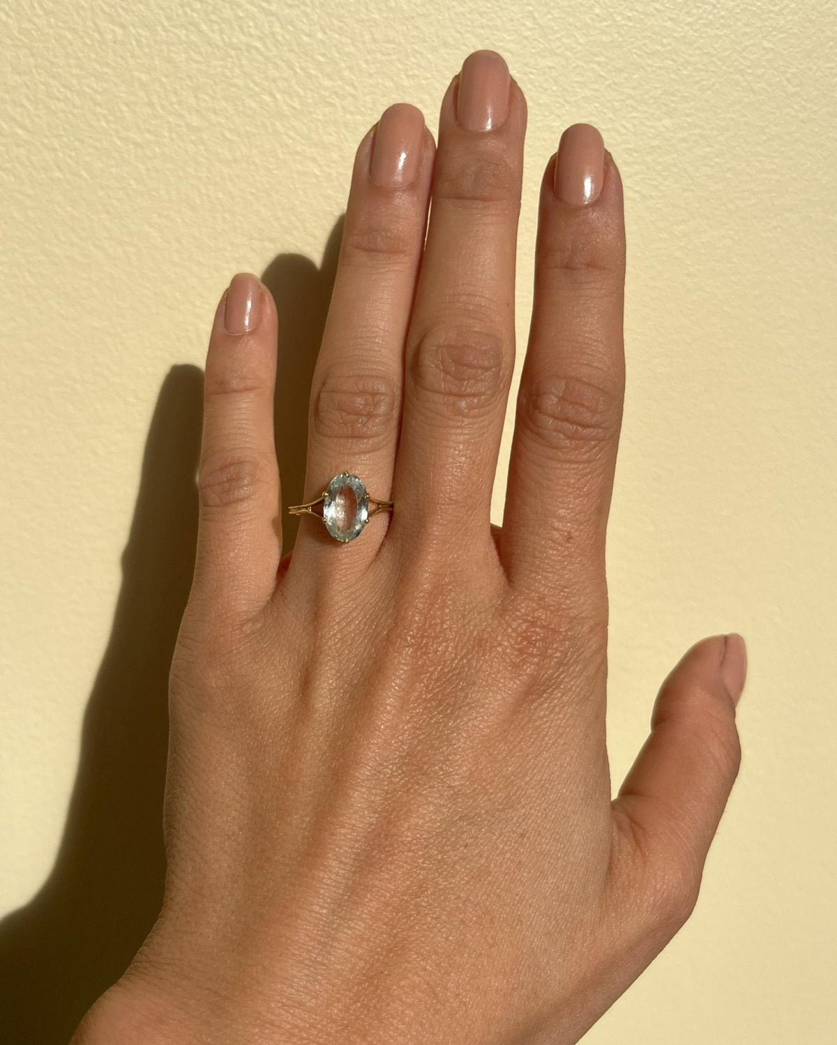 Bague Aigue - Marine vintage "Leora" - Elliade Paris