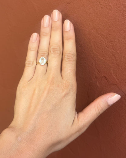 Bague Aigue - Marine vintage &quot;Zalie&quot; - Elliade Paris
