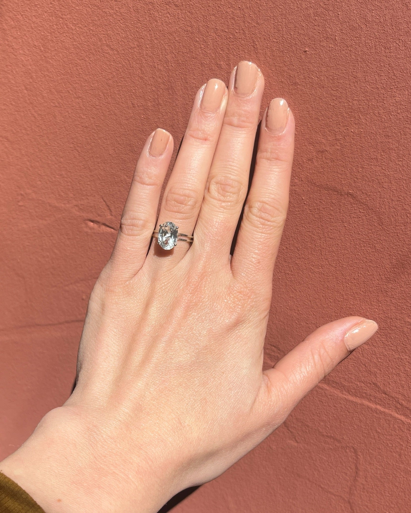 Bague Aigue - Marine vintage &quot;Zélina&quot; - Elliade Paris