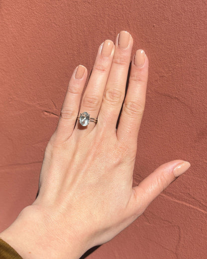 Bague Aigue - Marine vintage &quot;Zélina&quot; - Elliade Paris
