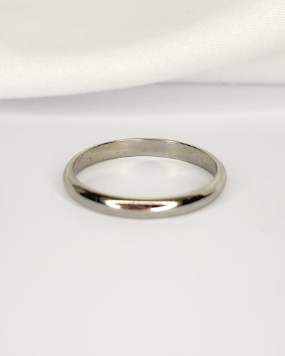 Bague Alliance Or Gris 18 carats 2.5 mm "Solale" - Elliade Paris