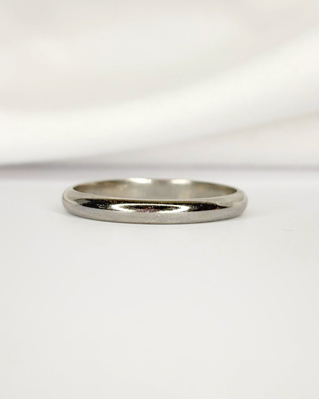 Bague Alliance Or Gris 18 carats 2.5 mm "Solale" - Elliade Paris