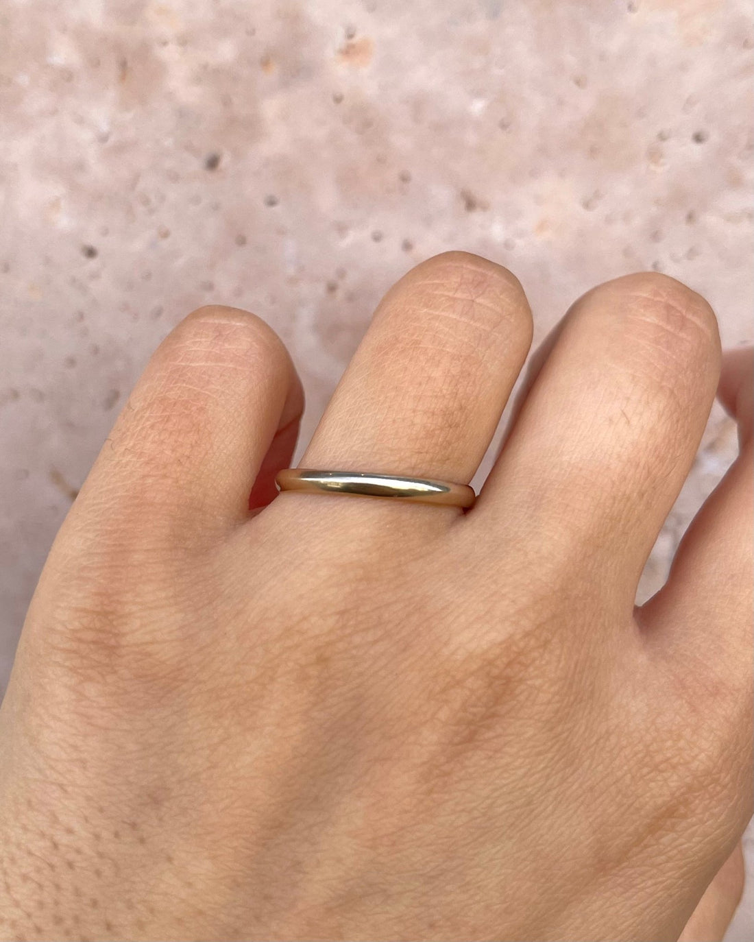 Bague Alliance Or Gris 2.3 mm "Fanny" - Elliade Paris