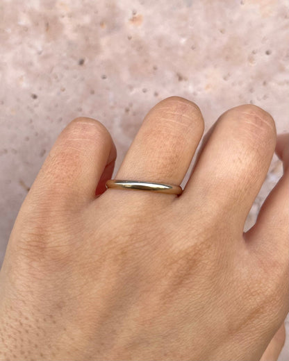 Bague Alliance Or Gris 2.3 mm "Fanny" - Elliade Paris