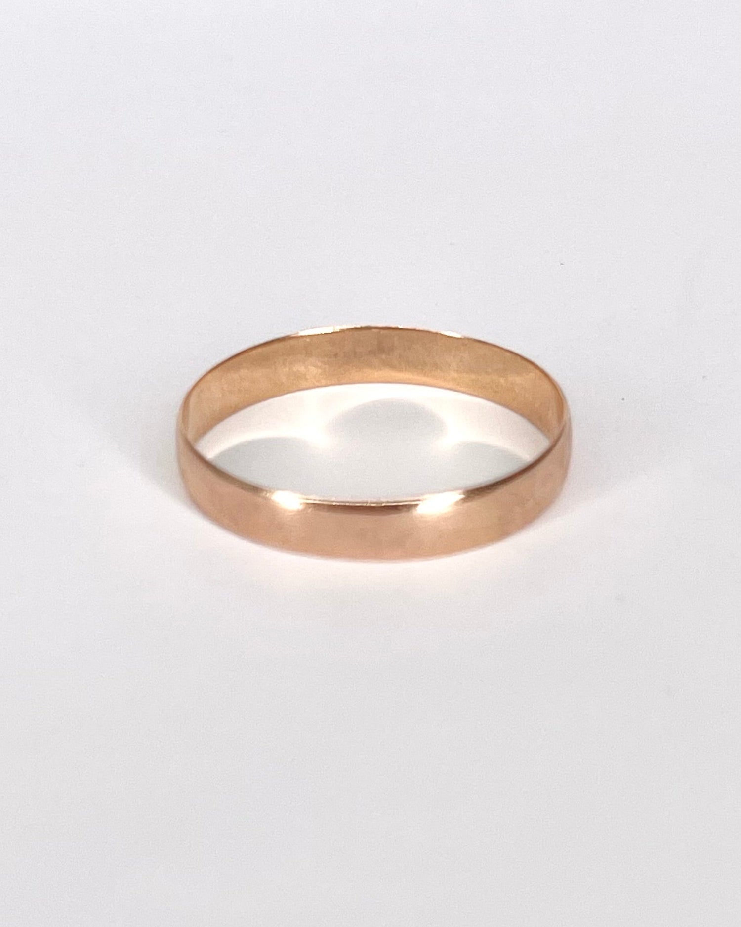 Bague Alliance Or Jaune Cuivré 18 carats 3mm "Tony" - Elliade Paris