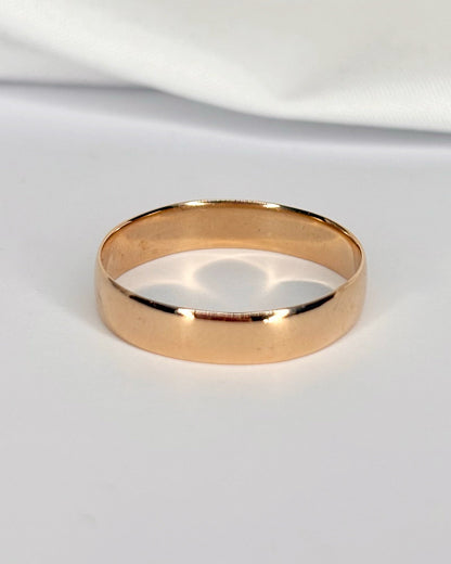 Bague Alliance Or Jaune cuivré 18 carats 4 mm "Lara" - Elliade Paris