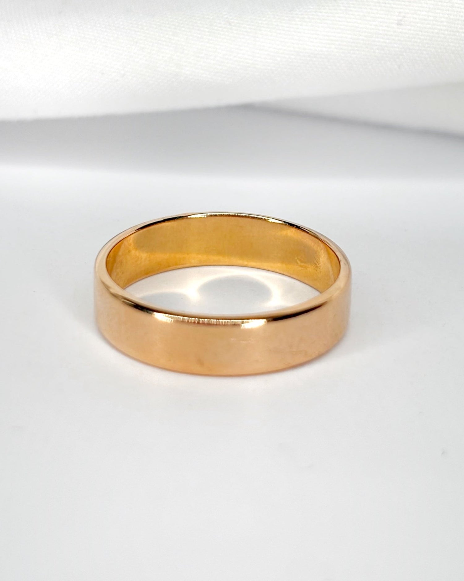 Bague Alliance Or Jaune Cuivré 18 carats 5mm "Antoine" - Elliade Paris
