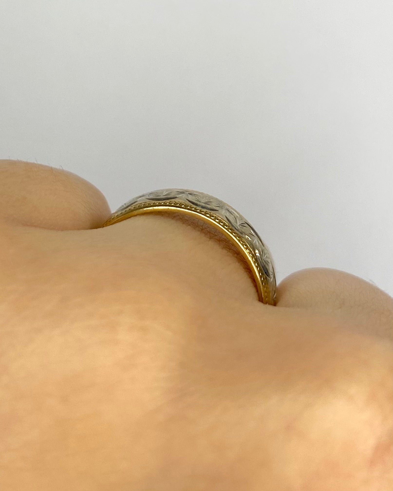 Bague Alliance Or Jaune &amp; Gris "Cindy" - Elliade Paris