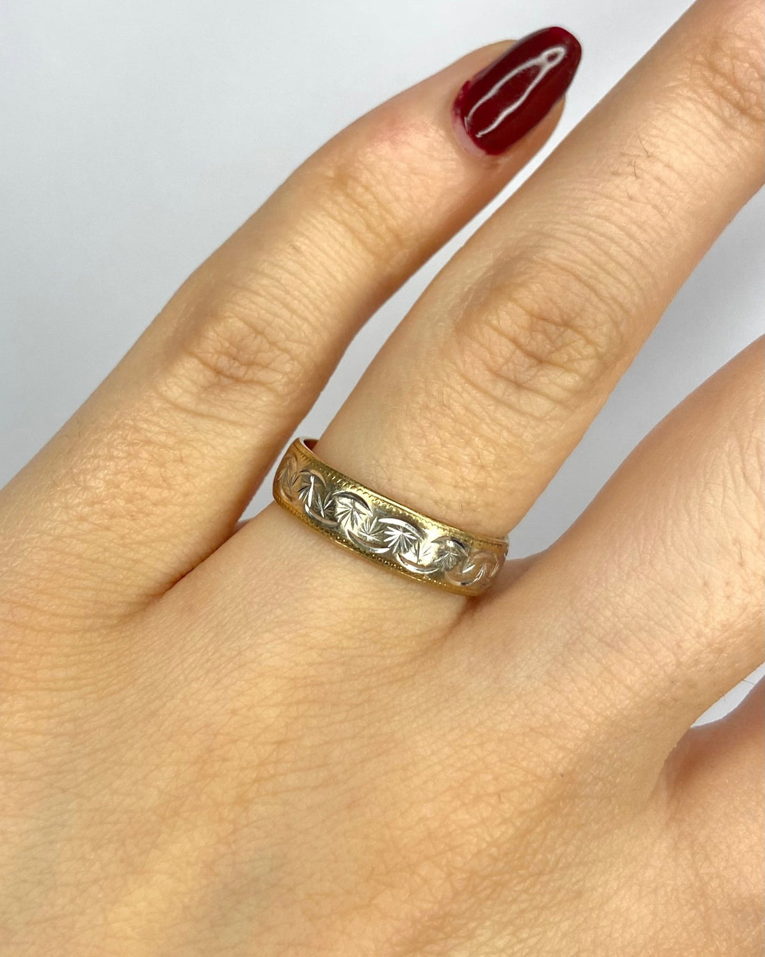 Bague Alliance Or Jaune &amp; Gris "Cindy" - Elliade Paris