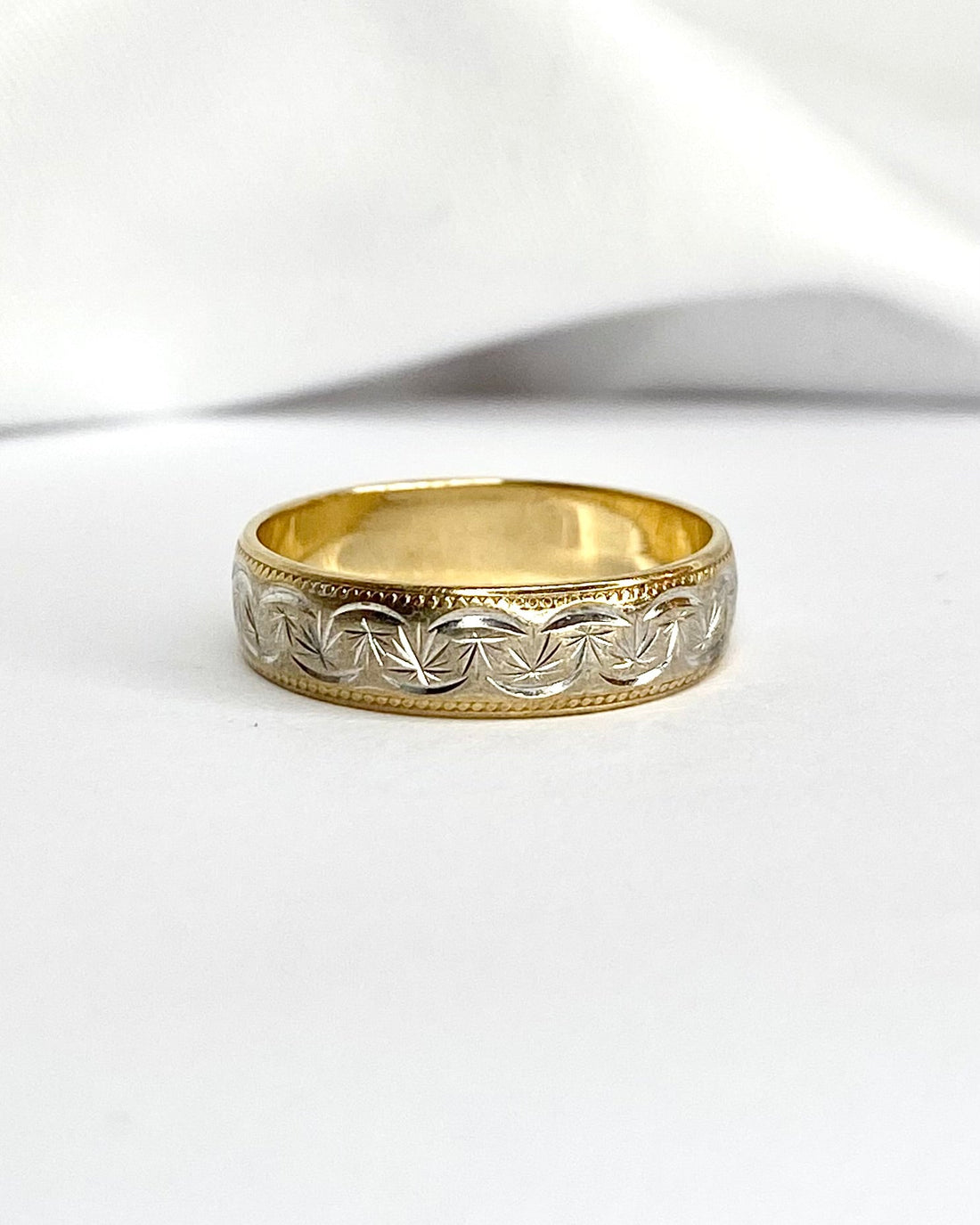 Bague Alliance Or Jaune &amp; Gris "Cindy" - Elliade Paris