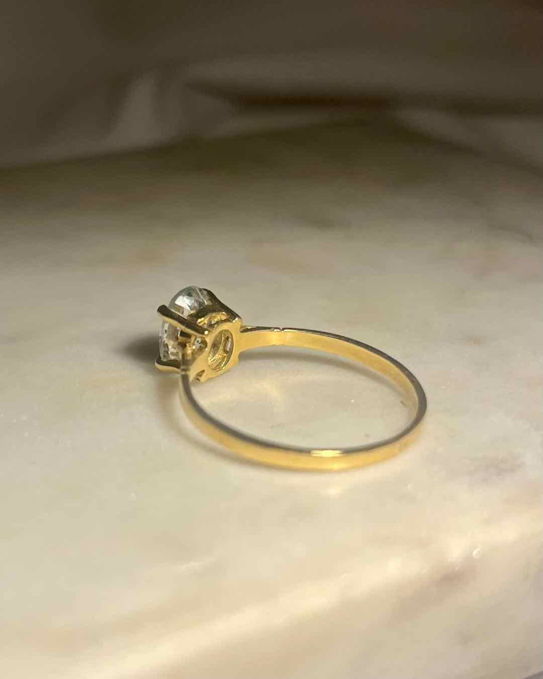 Bague vintage Aigue-Marine &quot;Amélie&quot;