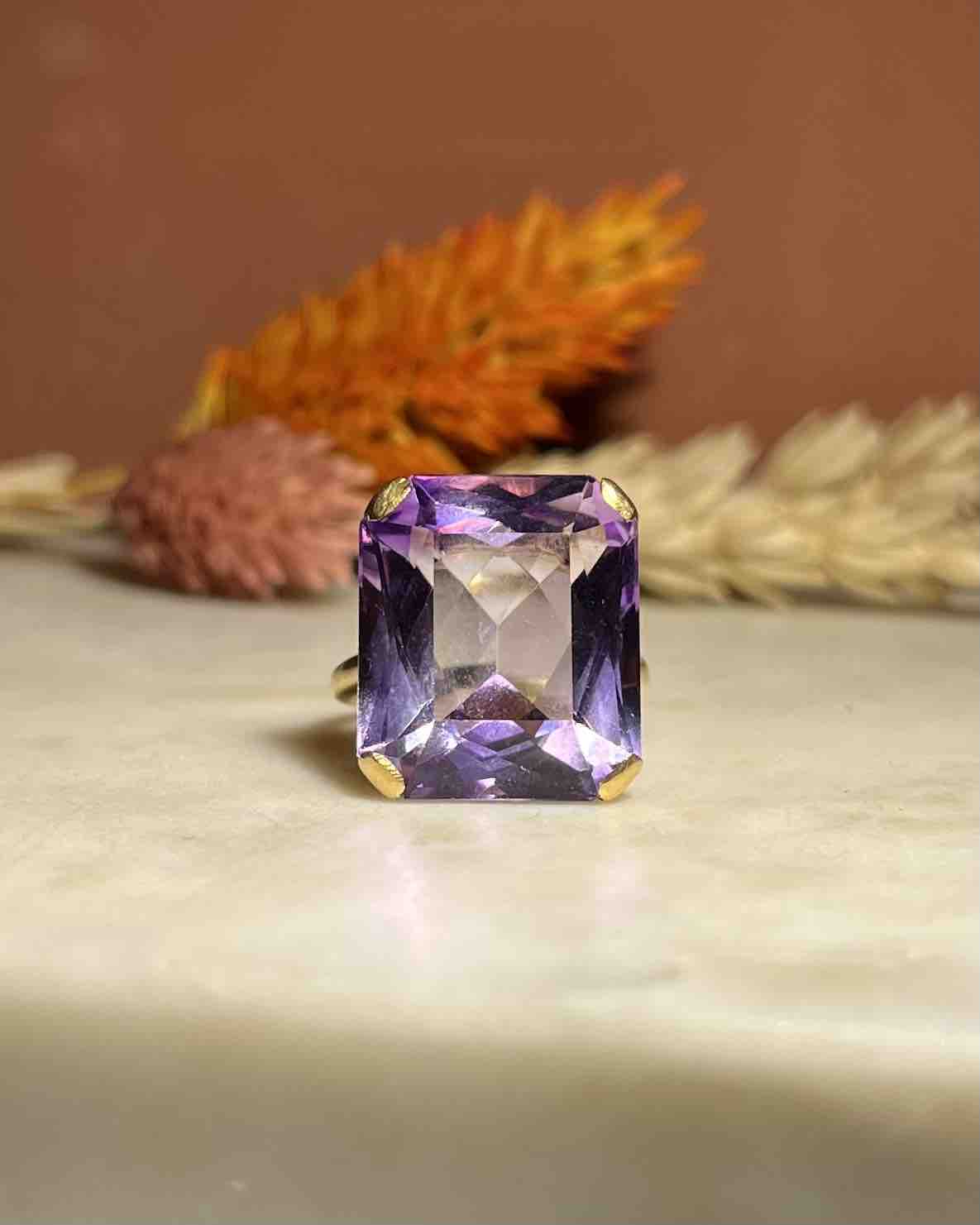 Bague Améthyste 12 carats vintage "Adeline" - Elliade Paris