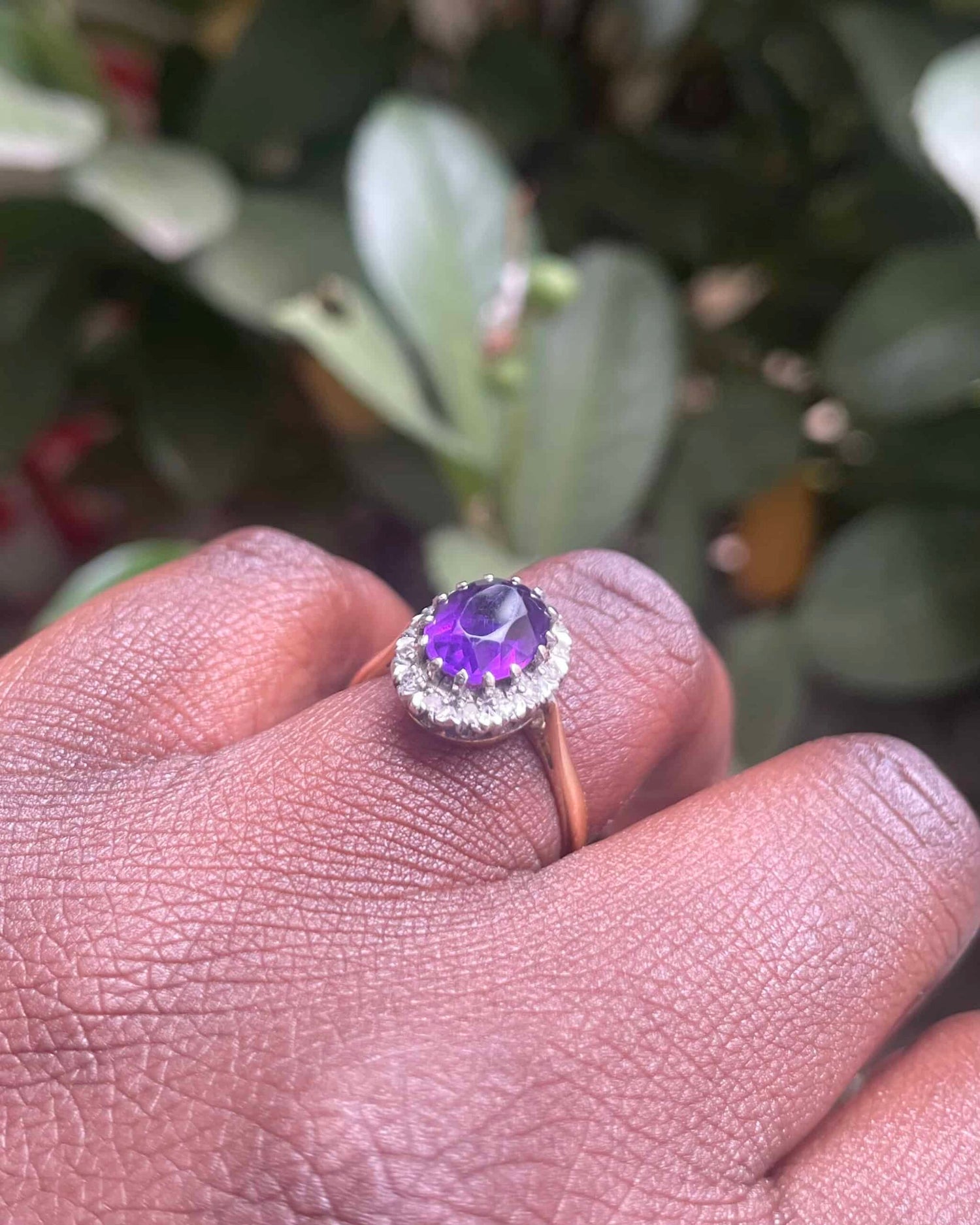 Bague Marguerite Améthyste 2.30 Carats &amp; 14 Diamants &quot;Bloom&quot;