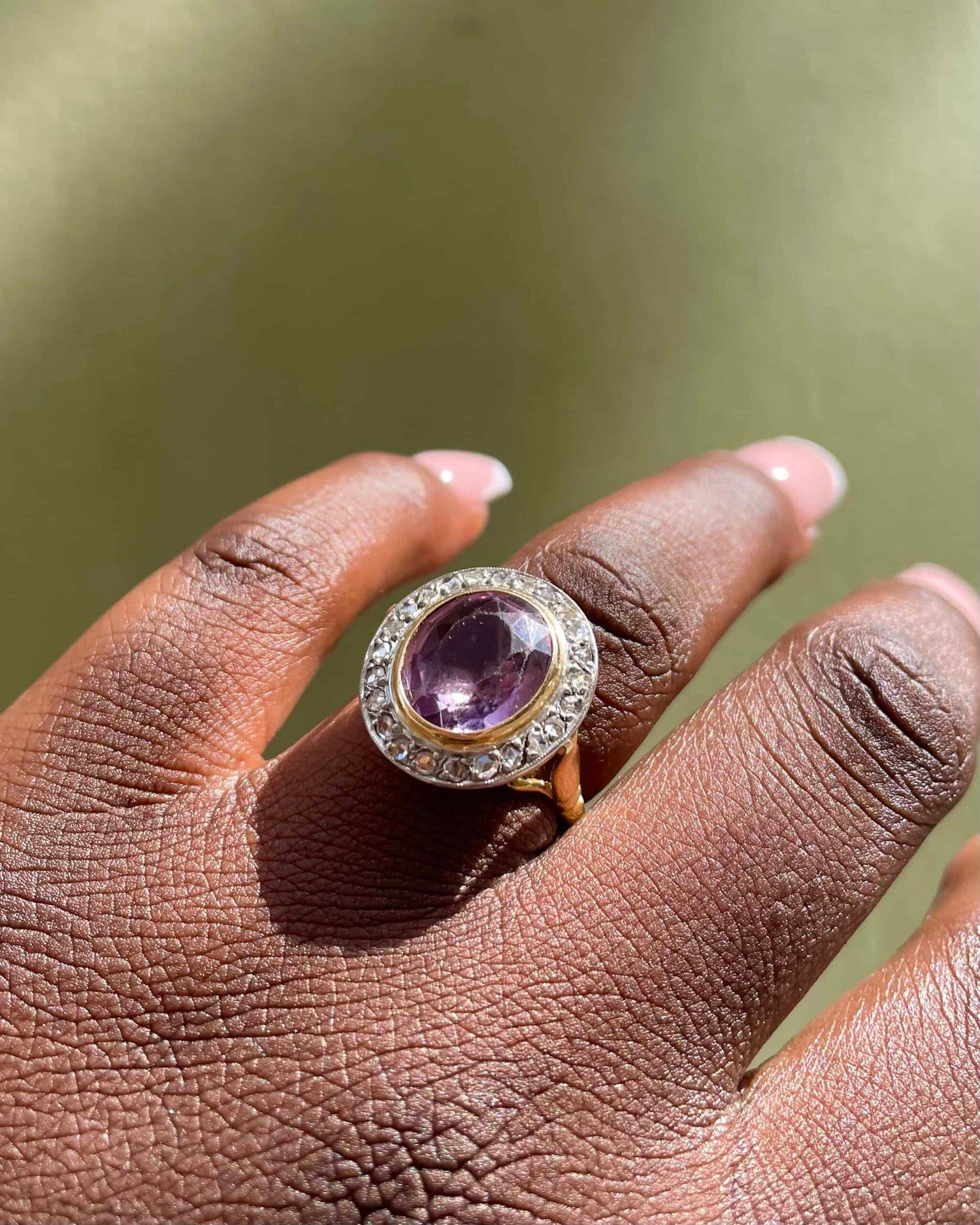 Bague Art-Déco Améthyste &amp; Diamants &quot;Faustine&quot;
