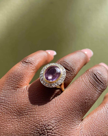 Bague Art-Déco Améthyste &amp; Diamants &quot;Faustine&quot;