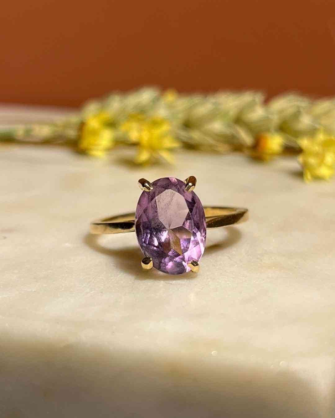 Bague Améthyste vintage "Rose" - Elliade Paris