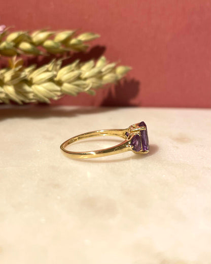 Bague Trilogie Améthystes 1.50 carat &quot;Violette&quot;
