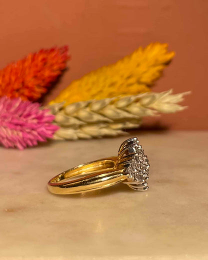 Anillo de diamantes &quot;Dominique&quot; de 25 diamantes