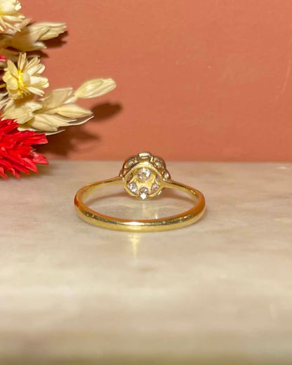 Bague fleur Art déco diamants &quot;Mayra&quot;
