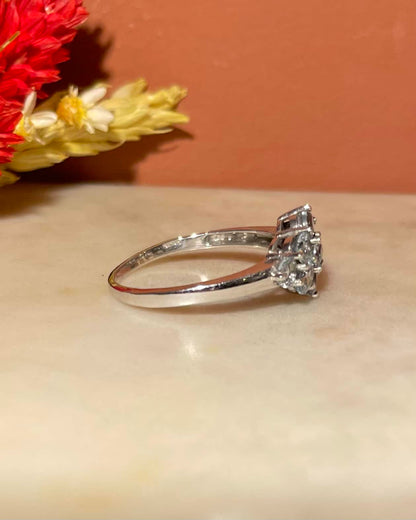 Bague rivière Aigue-Marine &quot;Caliopé&quot;