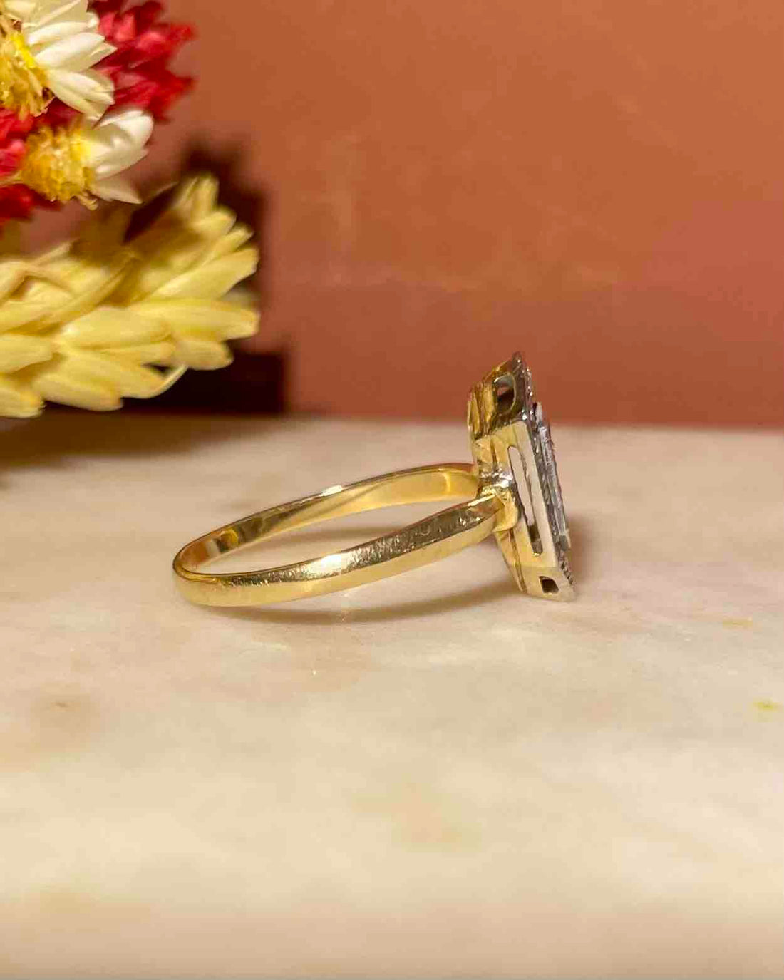 Bague style Art-déco Diamants "Khady"
