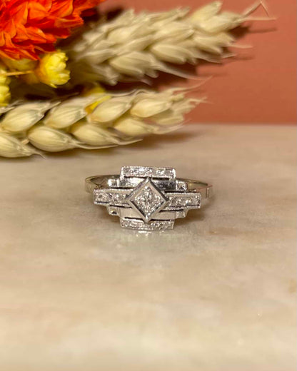 Bague Vintage Art Déco Diamant &quot;Éloine&quot;