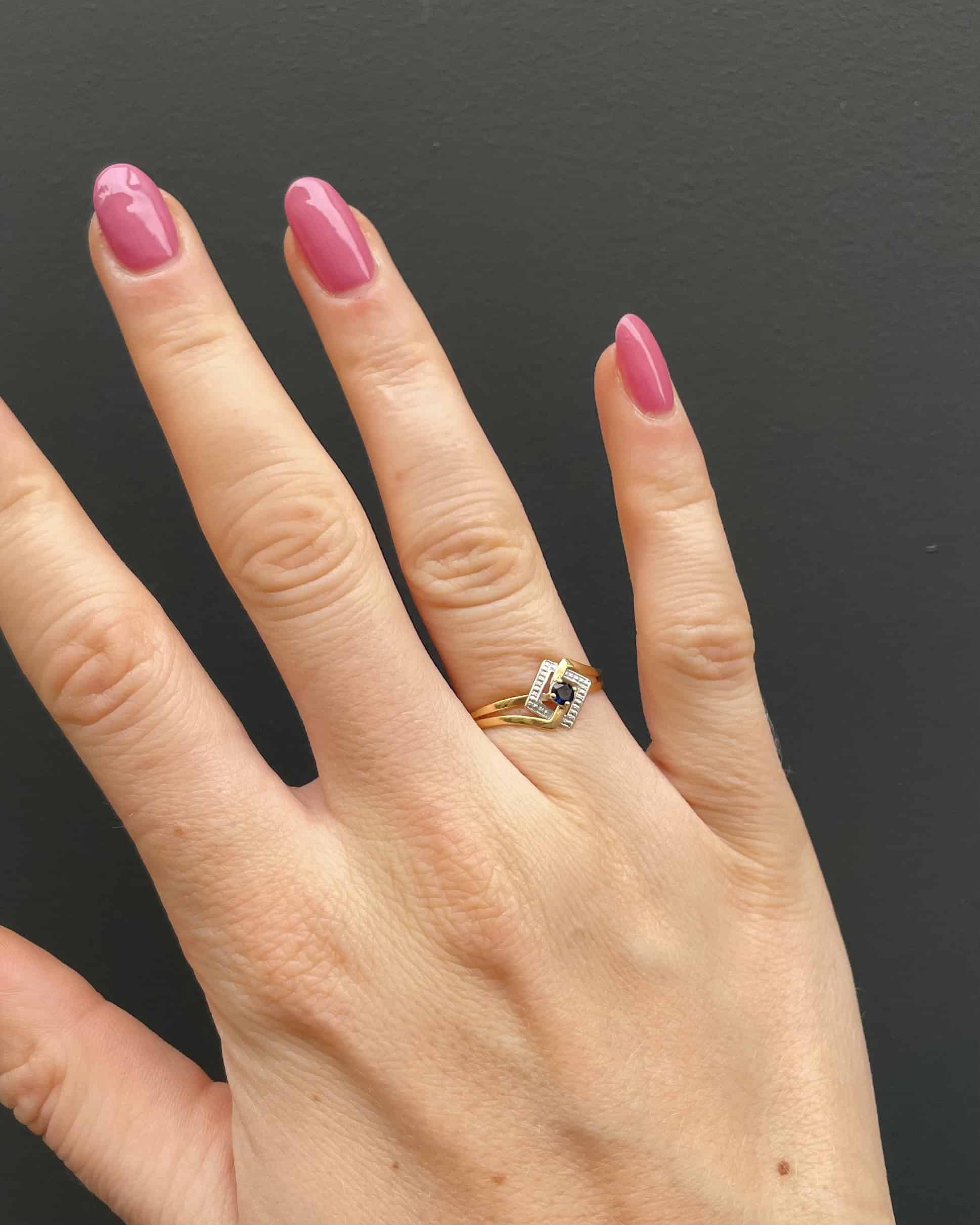 Bague Vintage Saphir &quot;Elianne&quot;