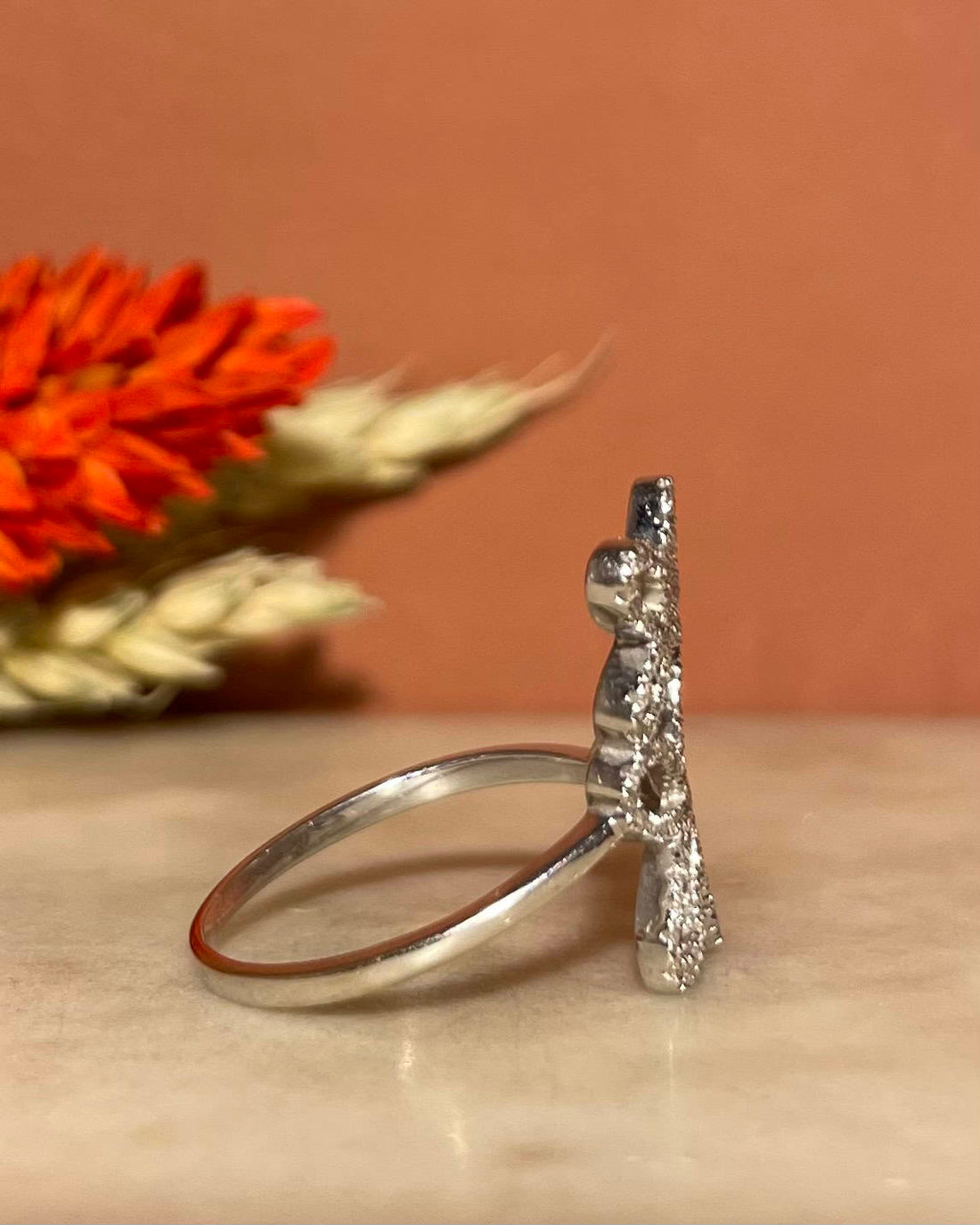 Bague Fleur Vintage 98 Diamants &quot;Golden&quot;