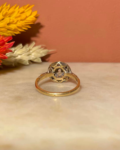 Art Deco 9 Diamond Ring &quot;Rosemarie&quot;
