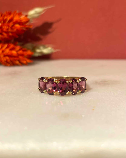 Bague Rivière Grenats 2.40 Carats &quot;Marilou&quot;