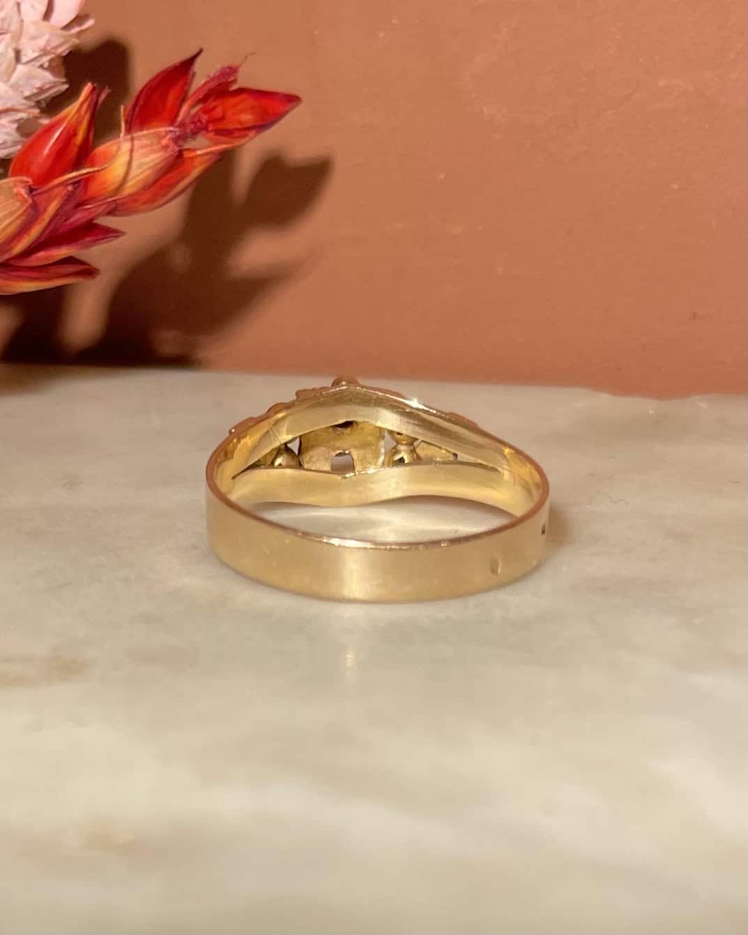 Vintage Gold Pearl Ring "Nell"