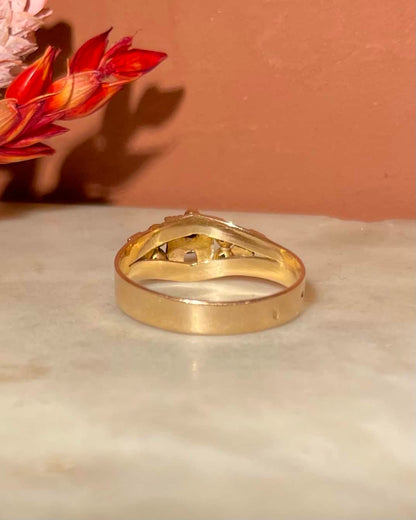 Vintage Gold Pearl Ring "Nell"