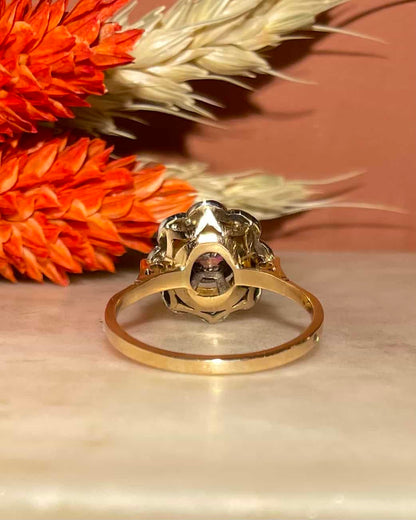 Bague Marguerite Art-Déco 9 Diamants &quot;Layane&quot;