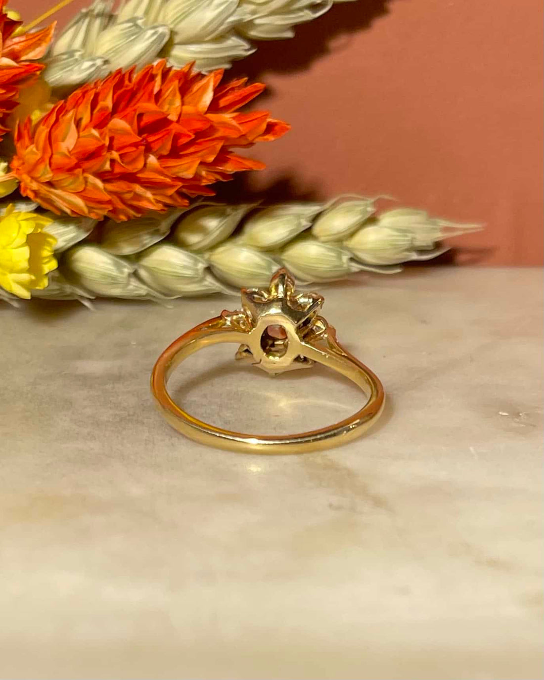 Bague Marguerite Vintage Diamants 0.59 carat &quot;Baudrine&quot;