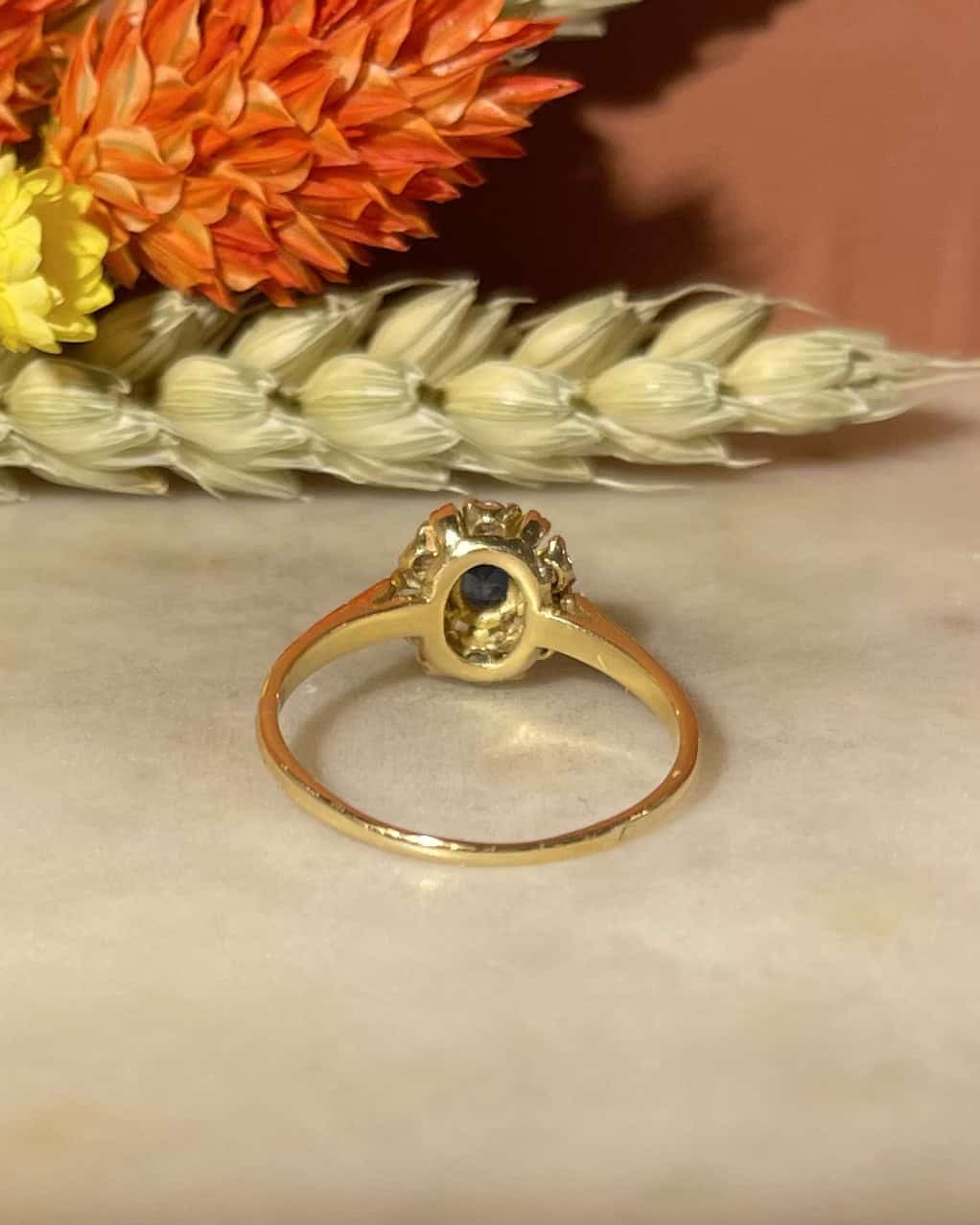 Bague Marguerite Saphir &amp; Diamants "Laurence"
